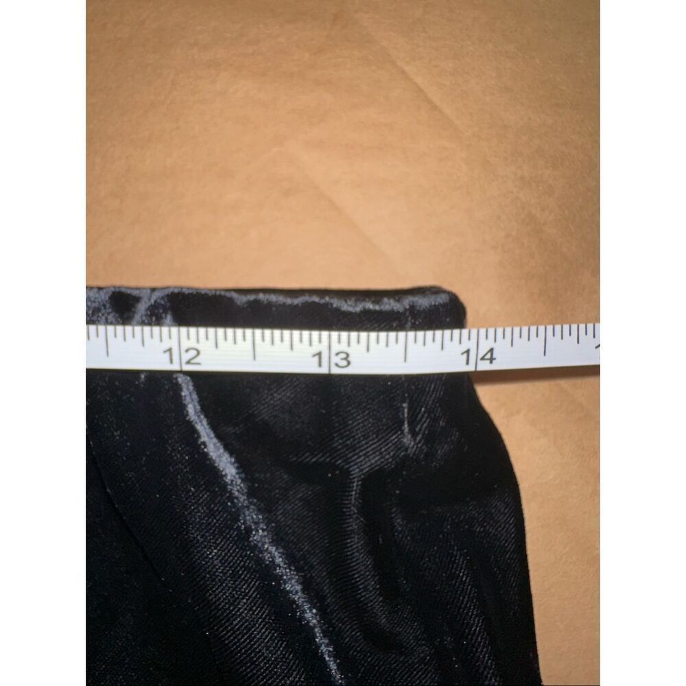 Anthropologie Sz M Tilda Velvet Slip Skirt Black Midi Bias Cut - Picture 8 of 11